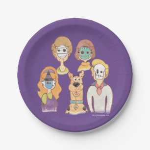 Scooby-Doo Onze Halloween-maskers Papieren Bordje