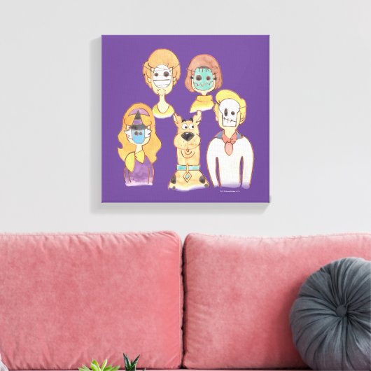 Scooby-Doo | Our Halloween Masks Canvas Afdruk (Insitu (Woonkamer))