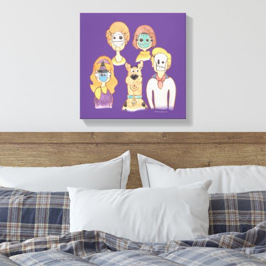 Scooby-Doo | Our Halloween Masks Canvas Afdruk (Insitu (Slaapkamer))