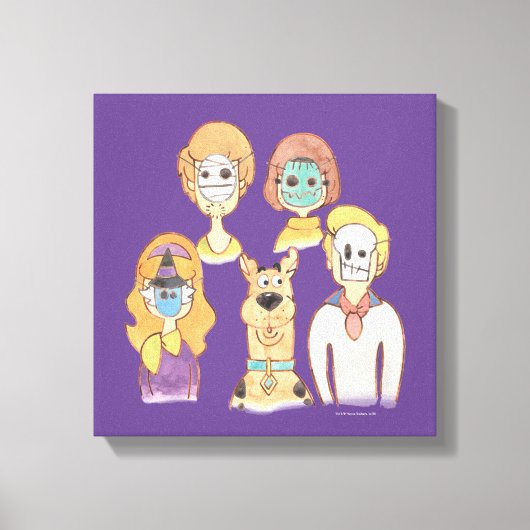 Scooby-Doo | Our Halloween Masks Canvas Afdruk (Voorkant)