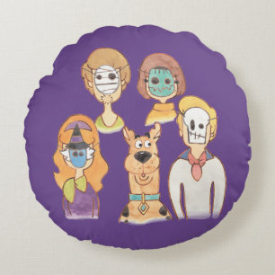 Scooby-Doo   Our Halloween Masks Rond Kussen