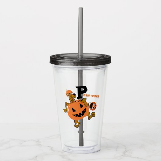 Scooby-Doo | P is voor pompoen Acryl Drinkbeker (Voorkant)