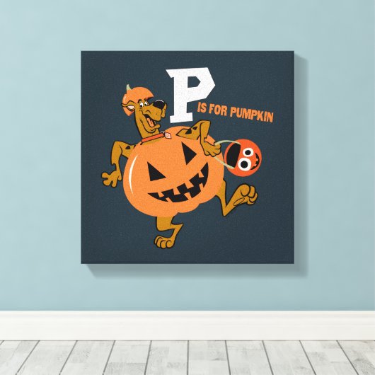 Scooby-Doo | P is voor pompoen Canvas Afdruk (Insitu (Houten vloer))