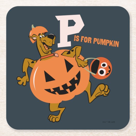 Scooby-Doo | P is voor pompoen Kartonnen Onderzetters (Voorkant)