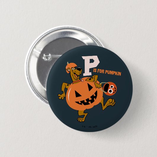 Scooby-Doo | P is voor pompoen Ronde Button 5,7 Cm (Voorkant /achterkant)