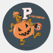 Scooby-Doo | P is voor pompoen Ronde Sticker (Voorkant)