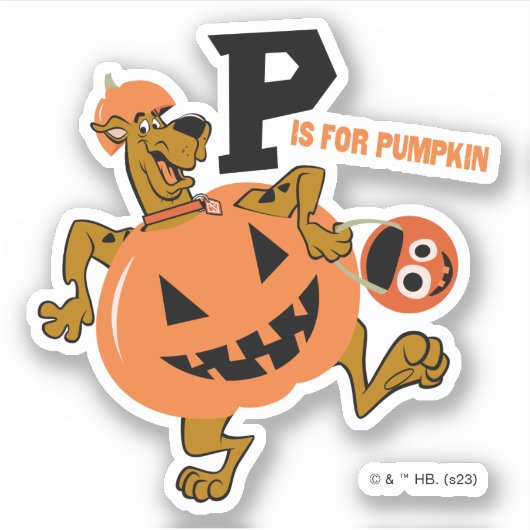 Scooby-Doo | P is voor pompoen Sticker (Voorkant)