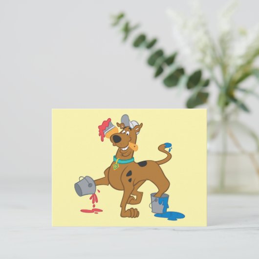 Scooby-Doo Paints Briefkaart (Staand voorkant)