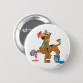 Scooby-Doo Paints Ronde Button 5,7 Cm (Voorkant /achterkant)