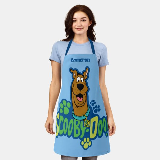 Scooby-doo Pauw Print Character Badge Schort (Gedragen)