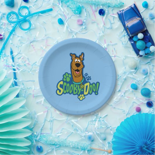 Scooby-Doo Paw Print Character Badge Papieren Bordje (Feest)