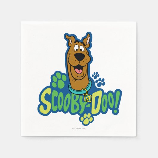 Scooby-Doo Paw Print Character Badge Servetten (Voorkant)
