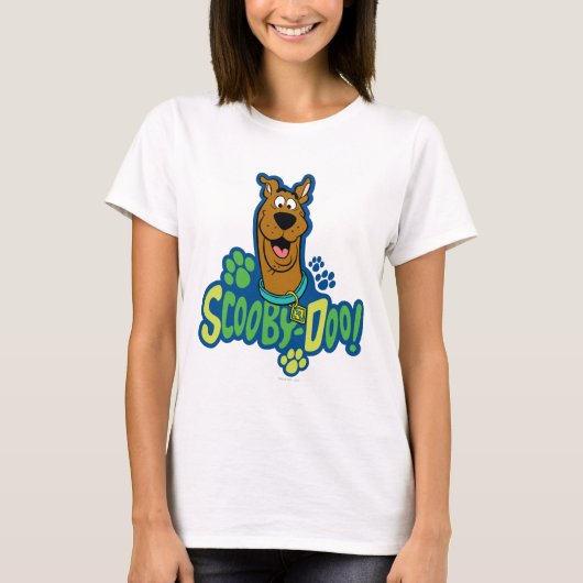 Scooby-Doo Paw Print Character Badge T-shirt (Voorkant)