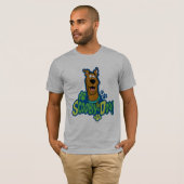 Scooby-Doo Paw Print Character Badge T-shirt (Voorkant volledig)