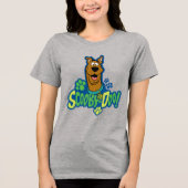 Scooby-Doo Paw Print Character Badge Tri-Blend Shirt (Voorkant)