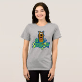 Scooby-Doo Paw Print Character Badge Tri-Blend Shirt (Voorkant volledig)