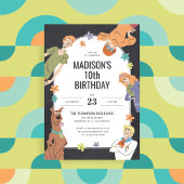 Scooby-Doo Personages Groovy Chalkboard Verjaardag Kaart