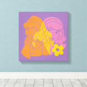 Scooby-Doo | Portret Daphne Flower Canvas Afdruk (Insitu (Houten vloer))