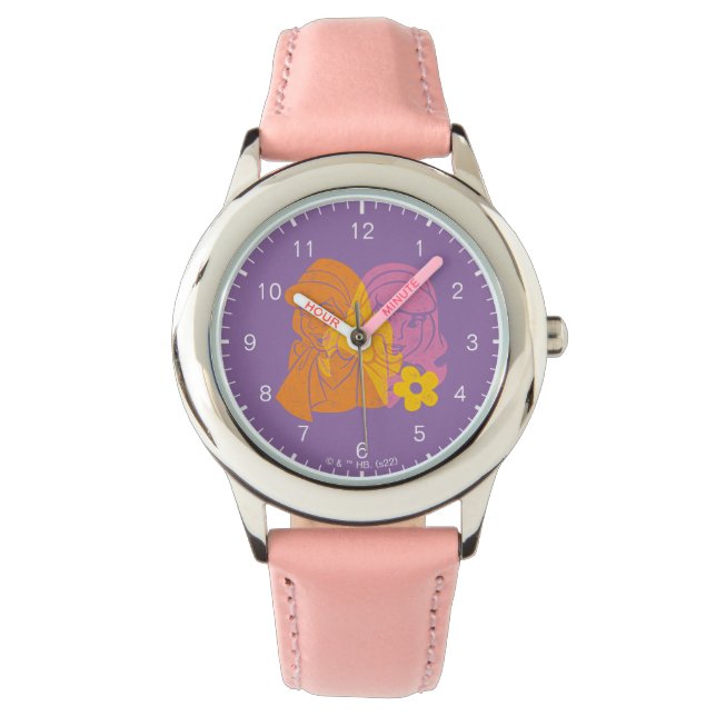 Scooby-Doo | Portret Daphne Flower Horloge (Voorkant)
