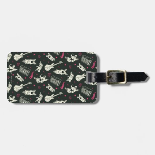 Scooby-Doo Punk gitaar en versterkerpatroon Bagagelabel (Voorkant horizontaal)