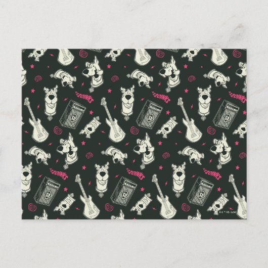 Scooby-Doo Punk gitaar en versterkerpatroon Briefkaart (Voorkant)