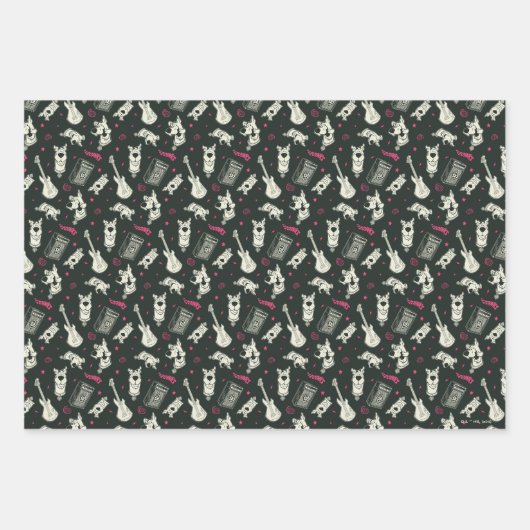 Scooby-Doo Punk gitaar en versterkerpatroon Inpakpapier Vel (Voorkant 3)