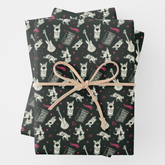 Scooby-Doo Punk gitaar en versterkerpatroon Inpakpapier Vel (In situ)