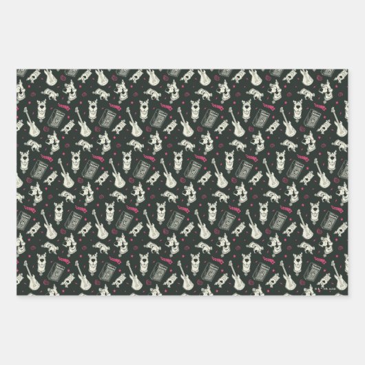 Scooby-Doo Punk gitaar en versterkerpatroon Inpakpapier Vel (Voorkant)