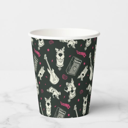 Scooby-Doo Punk gitaar en versterkerpatroon Papieren Bekers (Achterkant)