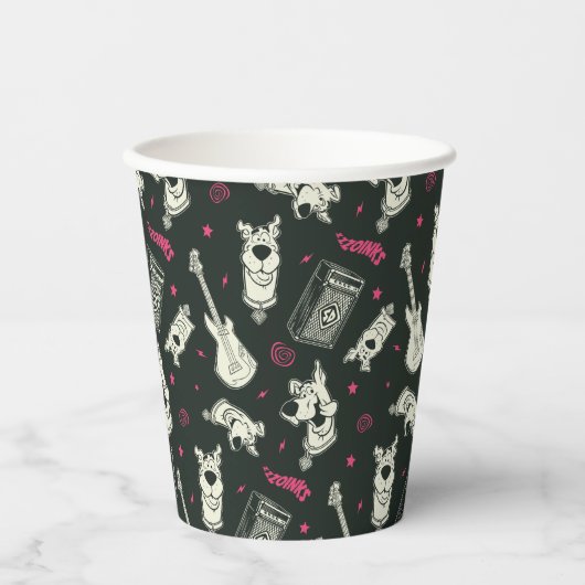 Scooby-Doo Punk gitaar en versterkerpatroon Papieren Bekers (Voorkant)