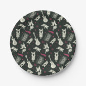 Scooby-Doo Punk gitaar en versterkerpatroon Papieren Bordje (Voorkant)