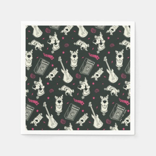 Scooby-Doo Punk gitaar en versterkerpatroon Servet (Voorkant)