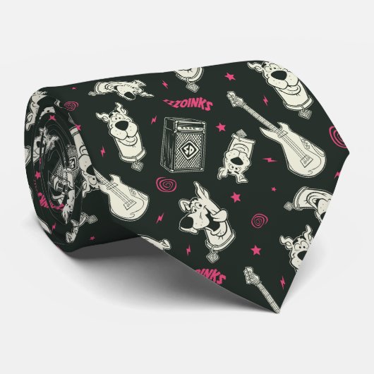 Scooby-Doo Punk gitaar en versterkerpatroon Stropdas (Opgerold)