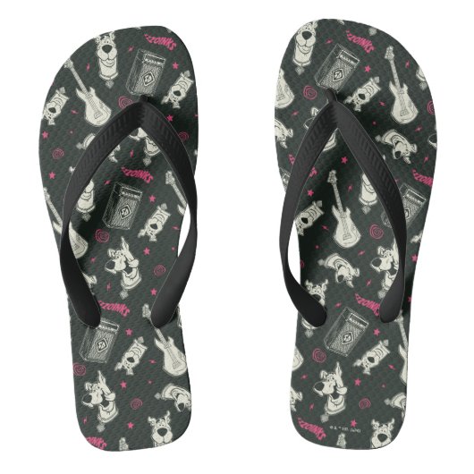 Scooby-Doo Punk gitaar en versterkerpatroon Teenslippers (Voetbed)