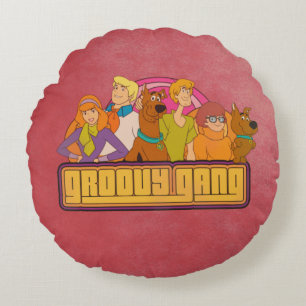 Scooby-Doo Retro Grafische Cartoon van de "Hip Rond Kussen