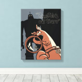Scooby-Doo "Romethin is er." Canvas Afdruk (Insitu (Houten vloer))