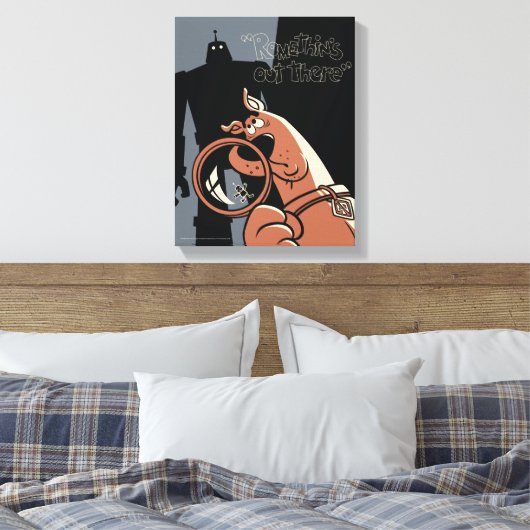 Scooby-Doo "Romethin is er." Canvas Afdruk (Insitu (Slaapkamer))