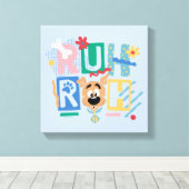 Scooby-Doo | Ruh Roh Baby Scooby-Doo Canvas Afdruk (Insitu (Houten vloer))