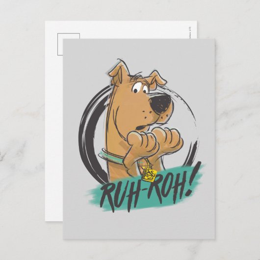 Scooby-Doo "Ruh Roh!" Marker Sketch Briefkaart (Voorkant / Achterkant)