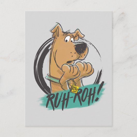 Scooby-Doo "Ruh Roh!" Marker Sketch Briefkaart (Voorkant)
