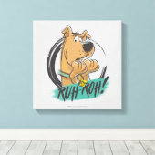 Scooby-Doo "Ruh Roh!" Marker Sketch Canvas Afdruk (Insitu (Houten vloer))