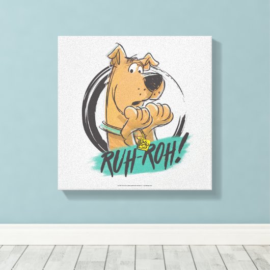 Scooby-Doo "Ruh Roh!" Marker Sketch Canvas Afdruk (Insitu (Houten vloer))