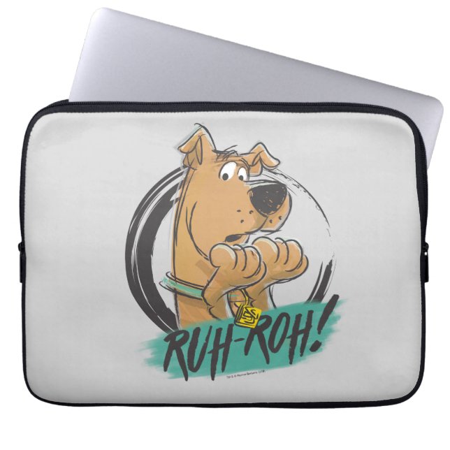 Scooby-Doo "Ruh Roh!" Marker Sketch Laptop Sleeve (Voorkant)