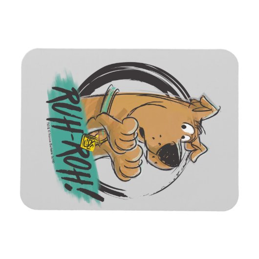 Scooby-Doo "Ruh Roh!" Marker Sketch Magneet (Horizontaal)