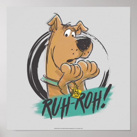 Scooby-Doo "Ruh Roh!" Marker Sketch Poster (Voorkant)