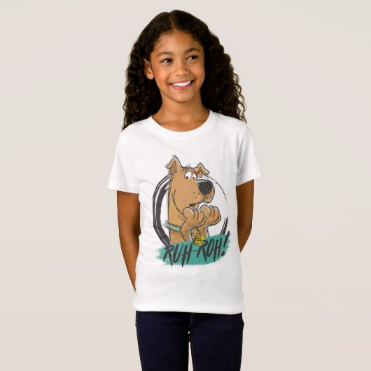 Scooby-Doo "Ruh Roh!" Marker Sketch T-shirt (Voorkant volledig)