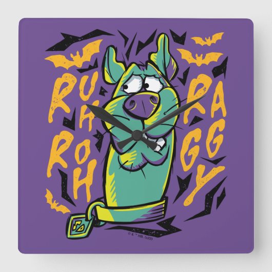 Scooby-Doo | Ruh Roh Raggy Vierkante Klok (Voorkant)