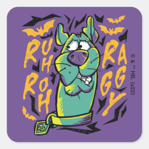 Scooby-Doo Ruh Roh Raggy Vierkante Sticker