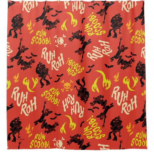 Scooby-Doo | Ruh Roh Run Scoob. Patroon Douchegordijn (Voorkant)