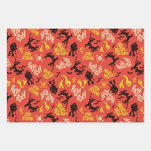 Scooby-Doo | Ruh Roh Run Scoob. Patroon Inpakpapier Vel (Voorkant 2)
